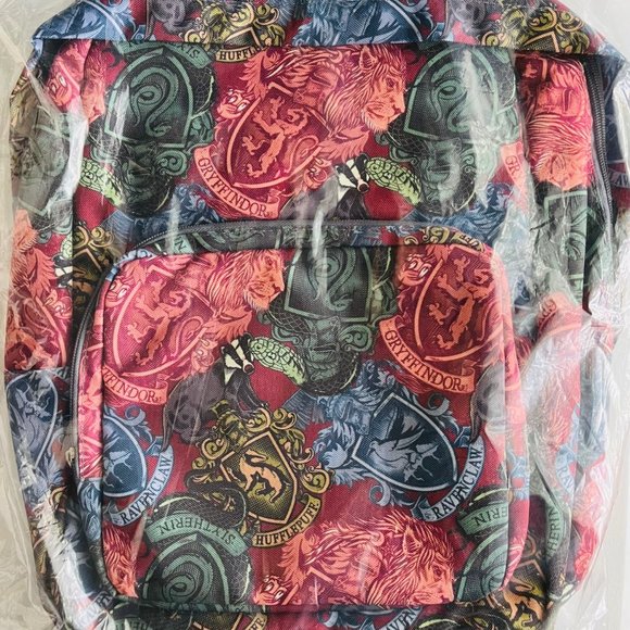 NWT Harry Potter House Crest Repeat Backpack - Picture 2 of 3